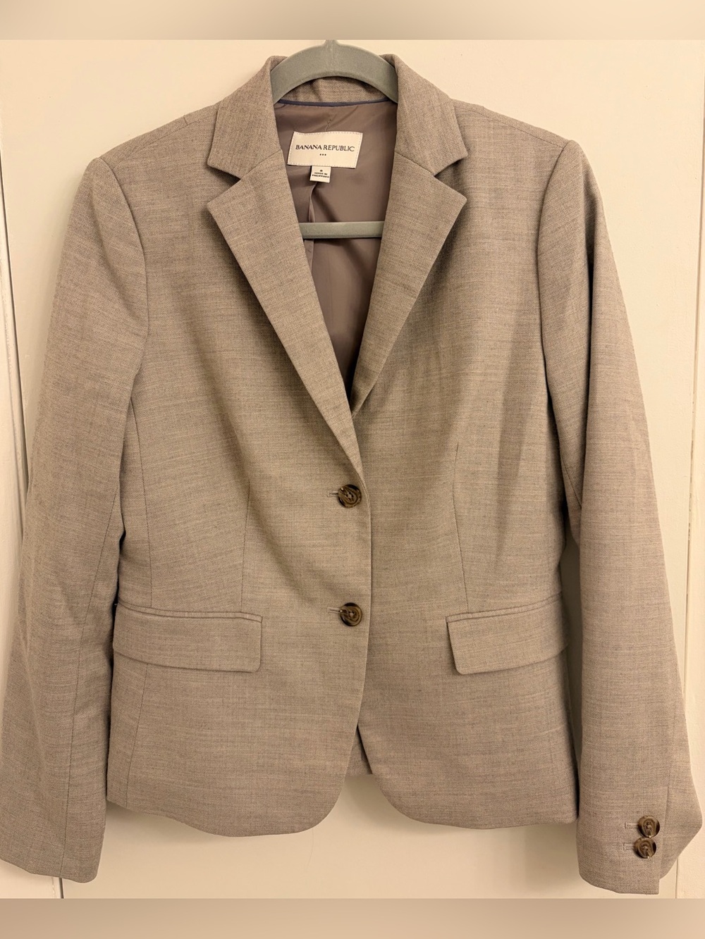 Banana Republic Women's Light Taupe Single-Breasted Blazer